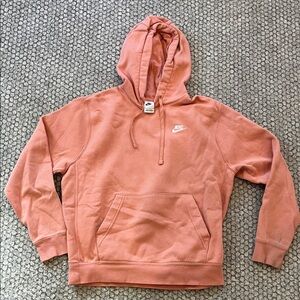Nike Men's Club Pullover Fleece Hoodie Peach/Salmon Color Size Medium